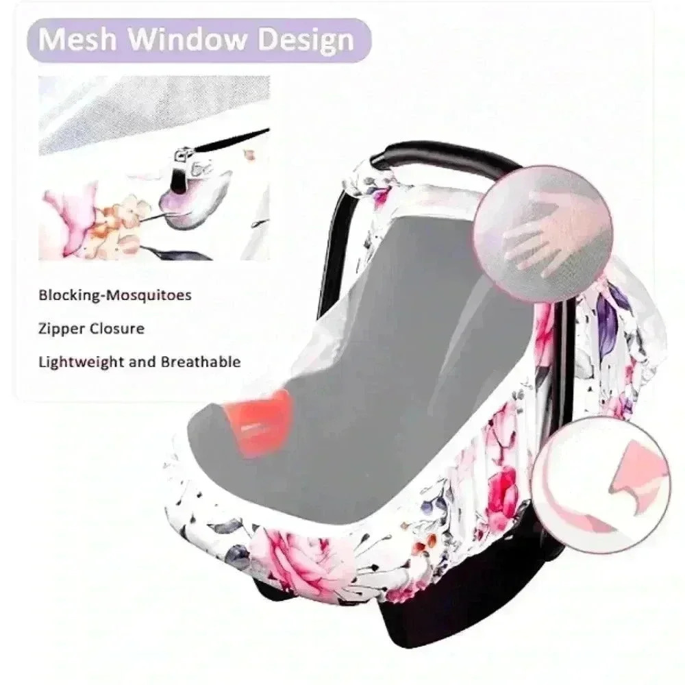 Baby car seat cover floral print - Picture 4 of 4